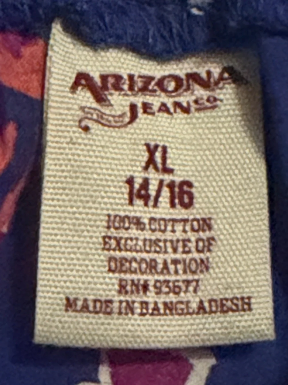 Arizona Jeans - Royal Blue Printed Skirt - Size - XLG 14/16 - Picture 5 of 5